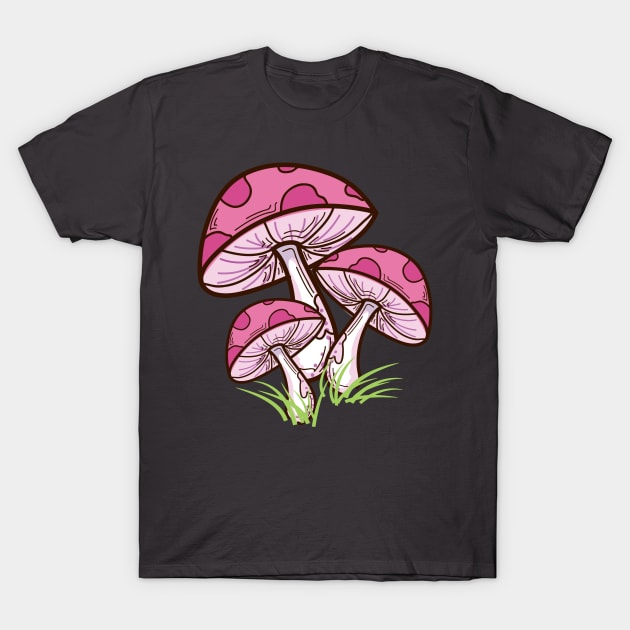 Cute Pink Toadstools! T-Shirt by Jonathan Wightman
